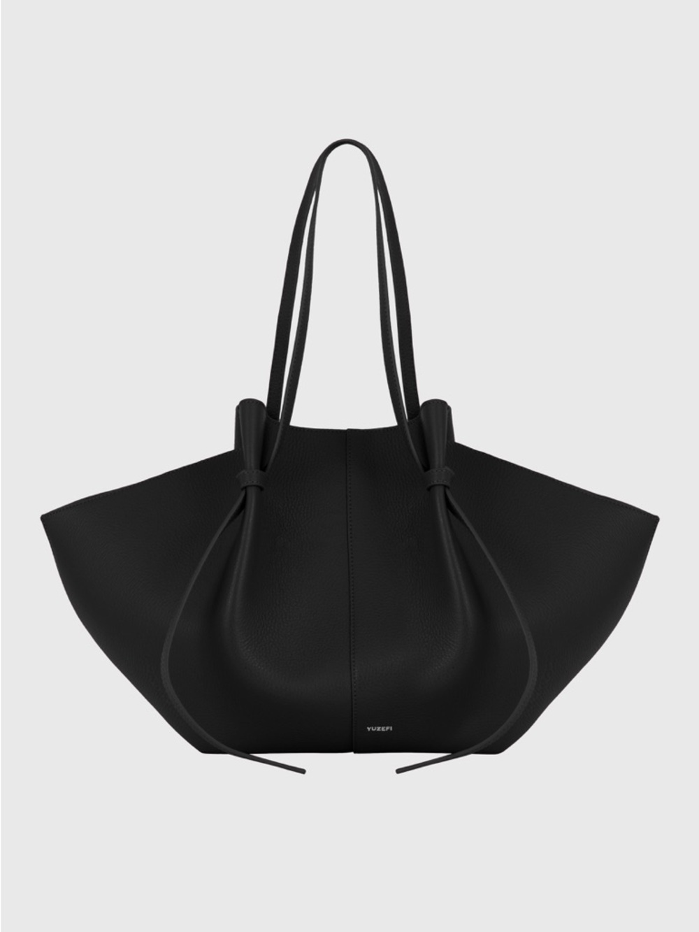 Yuzefi Large Mochi Bag in Black Pebbled Leather!